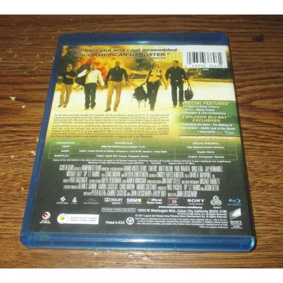 Takers (Blu-ray Disc, 2011, Canadian) Matt Dillon Paul Walker Idris Elba - Picture 3 of 3